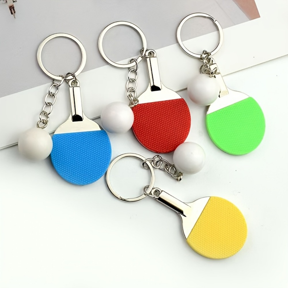 Table Tennis Keychain - 4/8/16 pièces Mini raquette de tennis