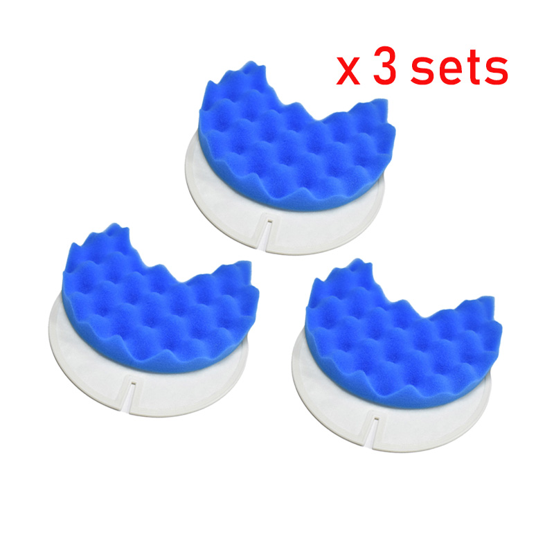 Rubber Cleaner Foam - 3 ensembles mousse et filtre hepa
