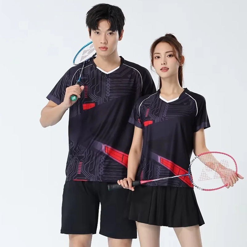 Table Tennis Training - T-shirts de badminton pour hommes, maillots