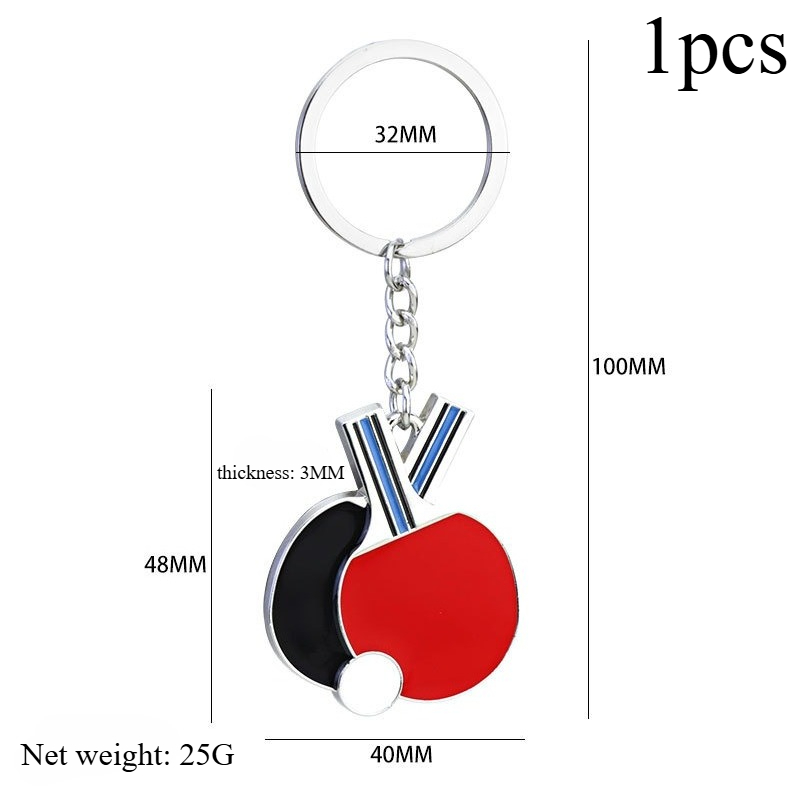 Table Tennis Keychain - Porte-clés et pendentif de bracelet de