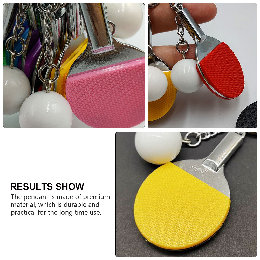 Table Tennis Keychain - 4 pièces de porte-clés en forme